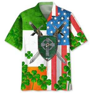 Usa Irish St.Patrick Day Trendy Hawaiian Shirt