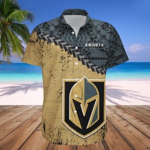 Vegas Golden Knights Hawaii Shirt Grunge Polynesian Tattoo – NHL