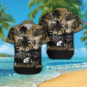 Vegas Golden Knights Short Sleeve Button Up Tropical Shirt Hawaiian Shirt