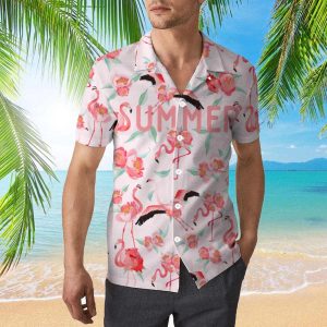 Vibrant Flamingo Tropical Island KLA Hawaiian Shirt