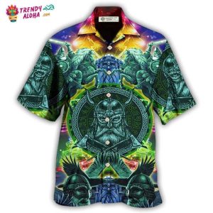 Viking Green Cool Christmas Style Hawaiian Shirt – Trendy KLA