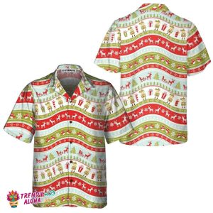 Vintage Christmas Elf Hawaiian Shirt, Funny Christmas Shirt, Best Xmas Gift Idea