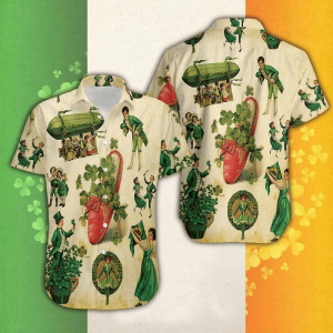 Vintage Girl Irish Patrick’s Day Hawaiian Shirts KLA Hawaii Shirt KLA Shirt For Summer
