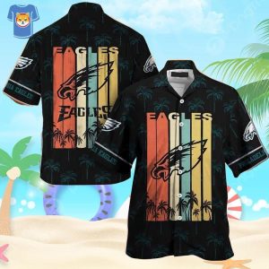 Vintage NFL Philadelphia Eagles Hawaiian Shirt Beach Gift For Dad