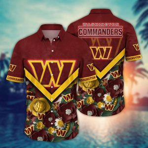Washington Commanders NFL Hawaiian Shirt Custom Lush Greenery KLA Shirt