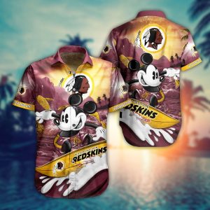 Washington Football Team Mickey NFL Hawaiian Shirt & Shorts: Fun and Stylish