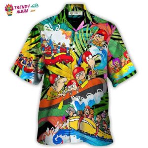 Water Rafting River Rafting Team Funny Lover Tropical Style Hawaiian Shirt – Trendy KLA