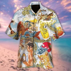 Wavy Beer Life Trendy Hawaiian Shirt