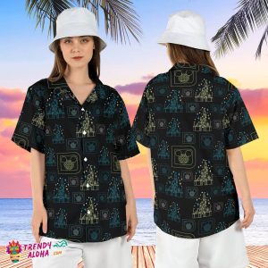 WDW Magic Kingdom Castle Summer KLA Mickey Ears Hawaiian Shirt