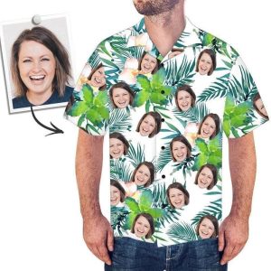 Whimsical Face Fiesta: Custom Funny Hawaiian Shirt