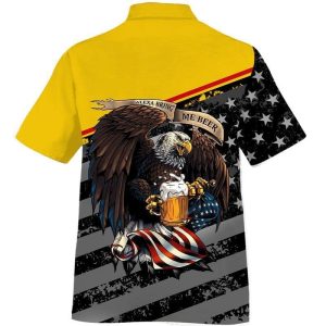 Witty American Eagle Alexa Bring Me Beer Hawaiian Shirt