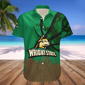 Wright State Raiders Hawaii Shirt Set Basketball Net Grunge Pattern – NCAA
