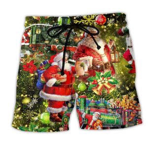 Xmas Santa Is Coming To You So Happy Trendy KLA Hawaiian Beach Shorts