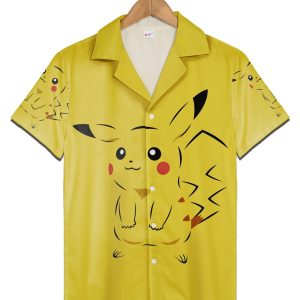 Yellow Pikachu Hawaiian Shirt, Pokemon KLA Beach Shirt