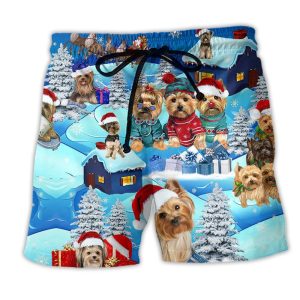 Yorkshire Through The Snow Christmas Trendy KLA Hawaiian Beach Shorts
