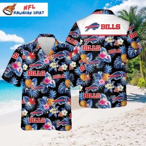 Bills Aloha Shirt – Floral Pineapple Theme With Team Logo